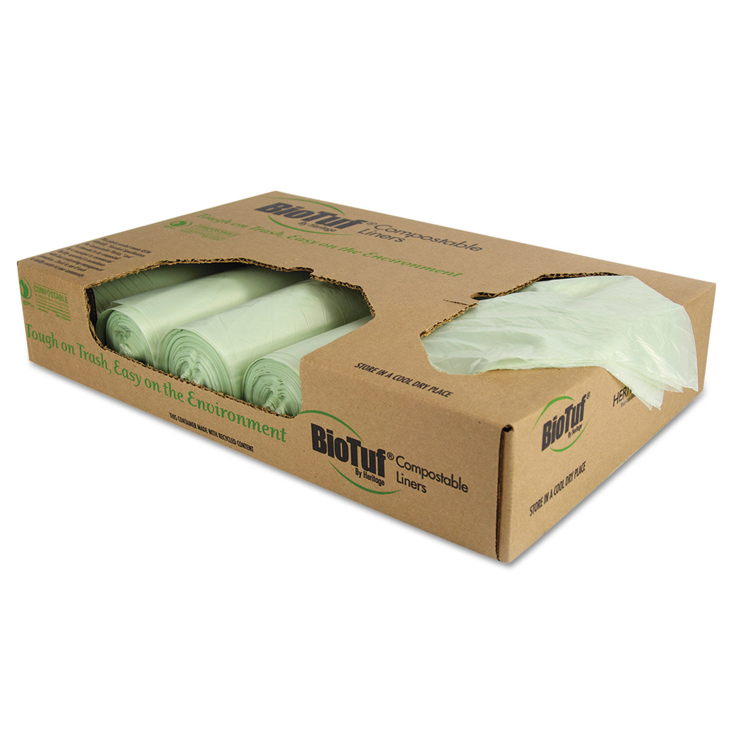 Biotuf Compostable Can Liners by Heritage HERY8448YER01