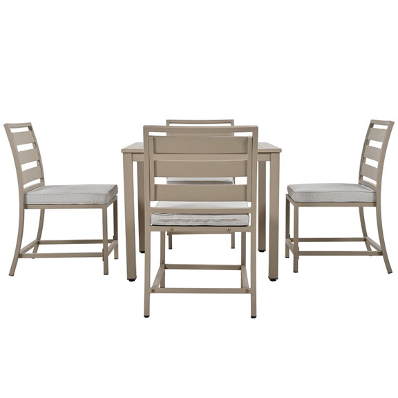 Ustyle Outdoor four person dining table and chairs...