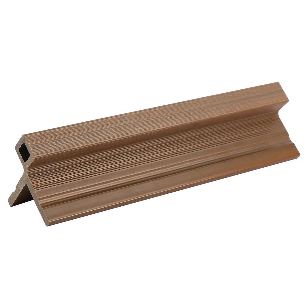 NewTechWood European Siding System 2.9 in. x 3.03 in. x 8 ft. Composite Siding Corner Trim in Peruvian Teak Board UH51-8-TK