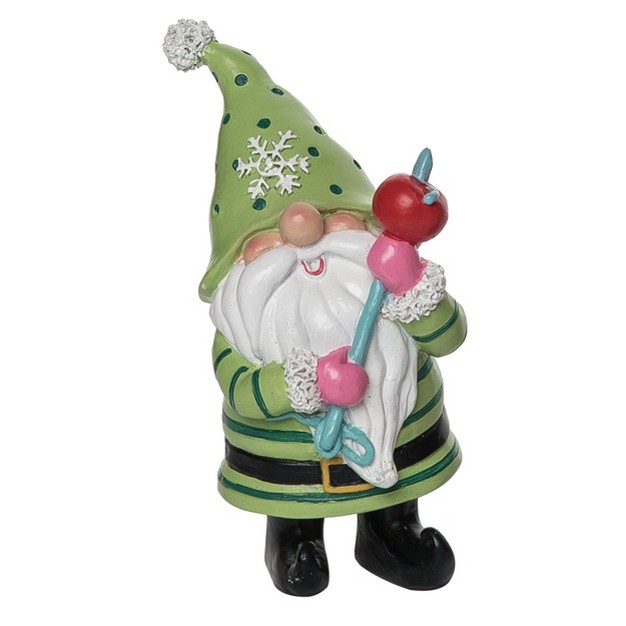 Transpac Resin 6 In Multicolored Christmas Bright Gnome Figurine