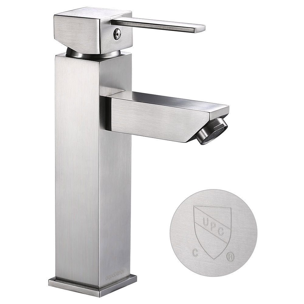 Aquaterior Bathroom Faucet Single Hole 1-Handle Cold & Hot 8