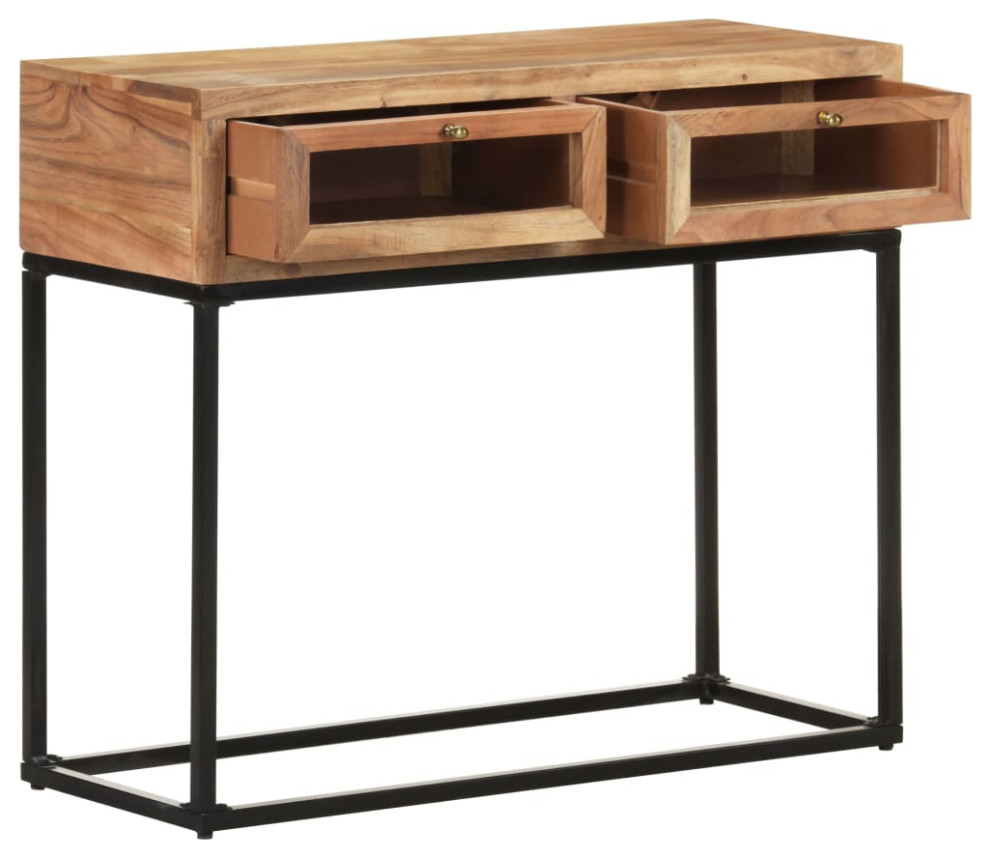 vidaXL Console Table Entryway Table Side Table with Drawers Solid Acacia Wood   Coffee And Accent Tables   by VirVentures  Houzz