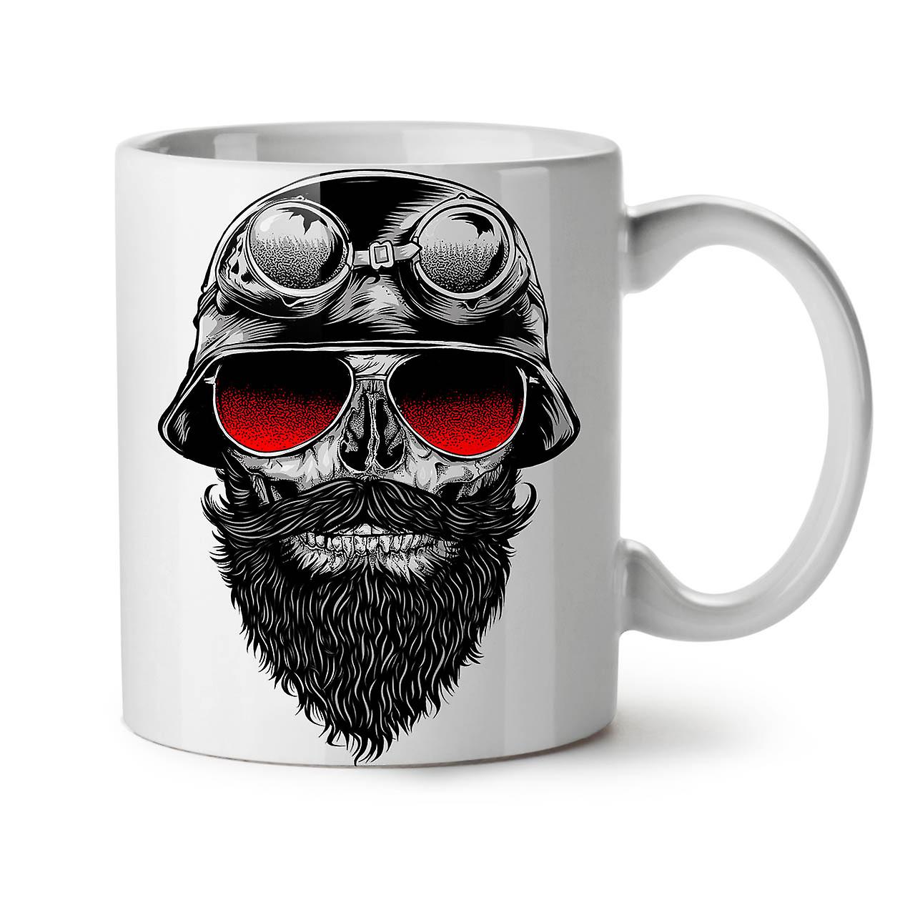 Skull Beard Hippie NEW White Tea Coffee Ceramic Mug 11 oz | Wellcoda