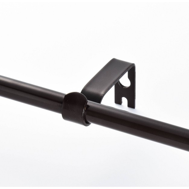 Decorative Drapery Single Rod Set With Faceted Square Finials Oil Rubbed Bronze Lumi Home Furnishings