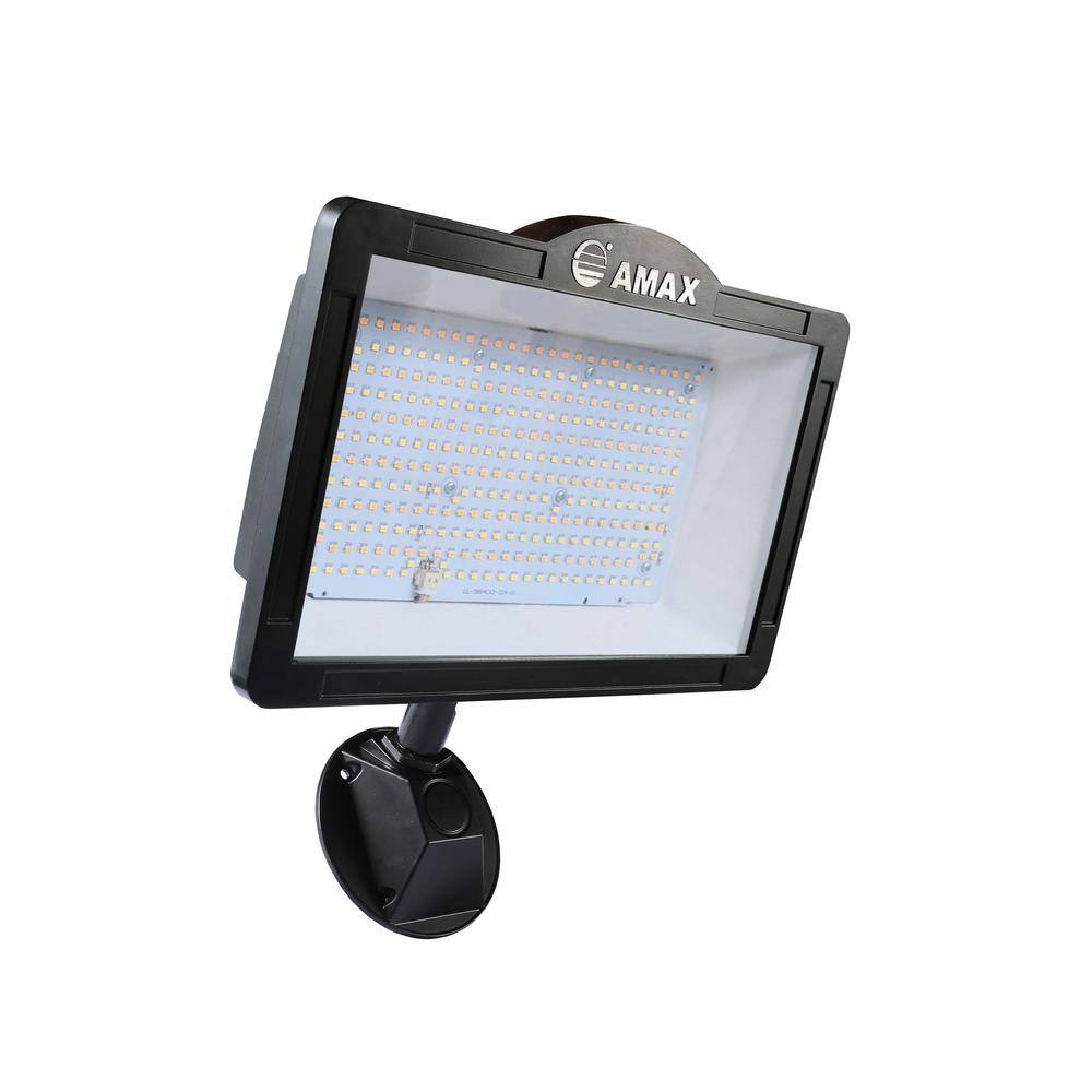 AMAX LIGHTING 83-Watt 180-Degree Movable Black Outdoor Integrated LED Flood Light LED-FL100BLK