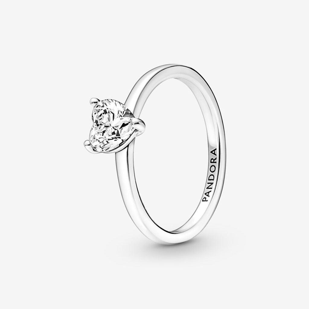 PANDORA  Sparkling Heart Solitaire Ring