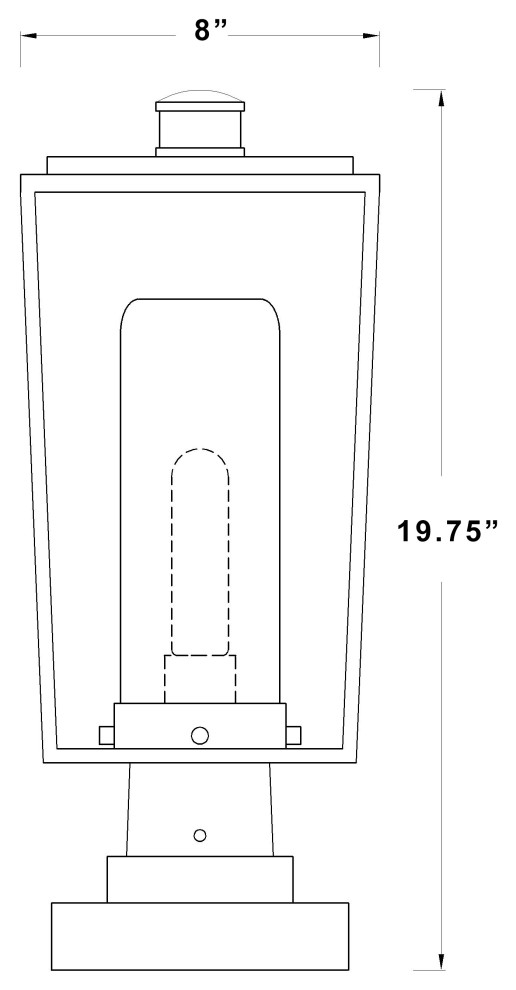 Z Lite 594PHMS SQPM BK Sheridan 1 Light Outdoor Pier Mounted Fixture   Transitional   Deck Lighting   by Kolibri Decor  Houzz