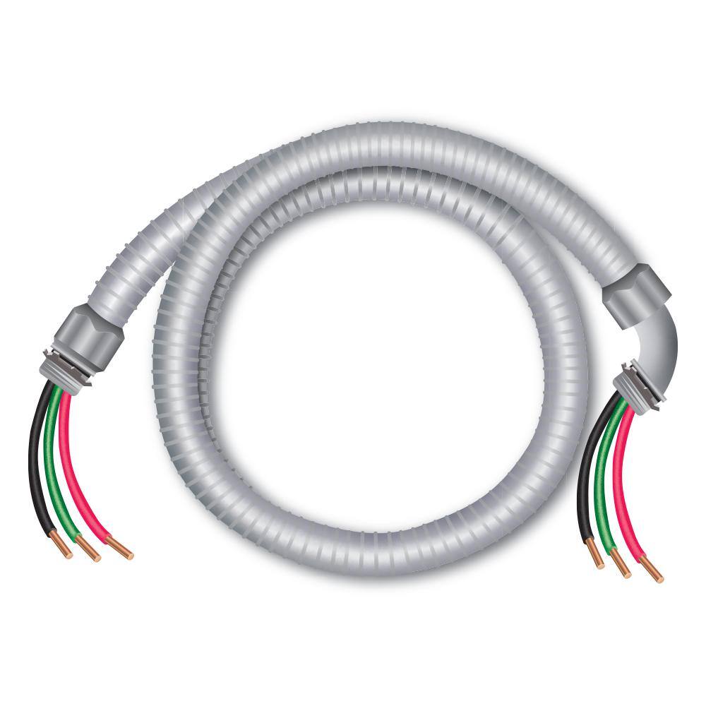 Southwire 34 in. x 6 ft. Ultratite Liquidtight Flexible Non-Metallic PVC Conduit Whip 58004607