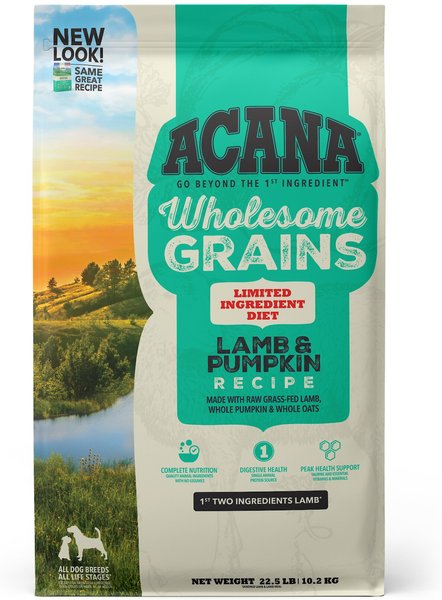 ACANA Singles + Wholesome Grains Limited Ingredient Diet Lamb and Pumpkin Recipe Dry Dog Food