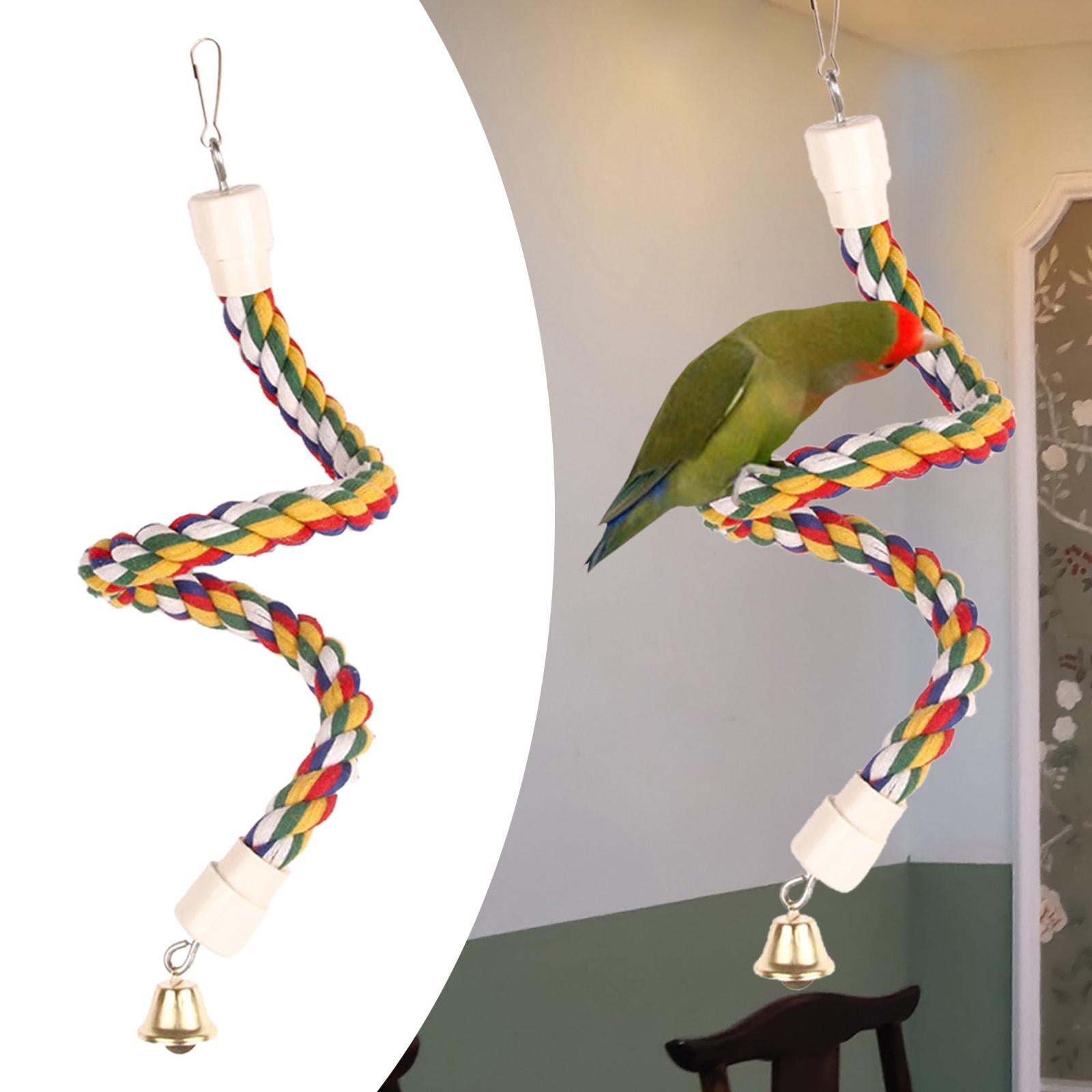 Bendable Bird Rope Perch Chew Perches Parrot Climbing Rope for Budgie Canary 19.69inch