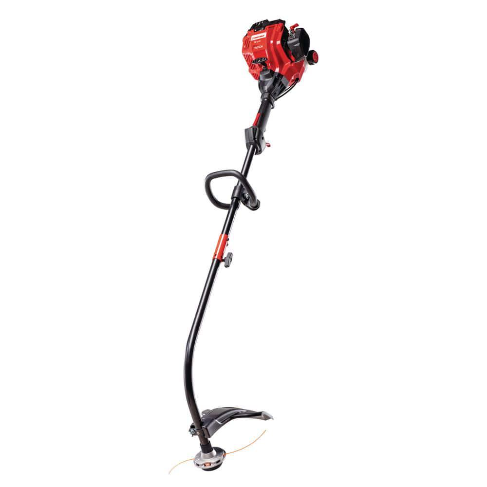 TroyBilt 25 cc Gas 2Stroke Curved Shaft Trimmer with Attachment Capabilities