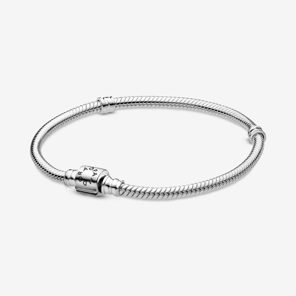 PANDORA  Pandora Moments Barrel Clasp Snake Chain Bracelet