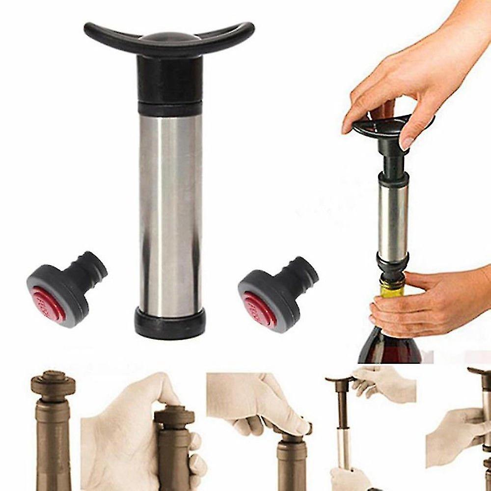 Wine Stopper Silicone Plug With Pump Wine Bottle Stopper Sealer Vacuum Saver Preserver Reusable Bottle Cap Bar Accessories