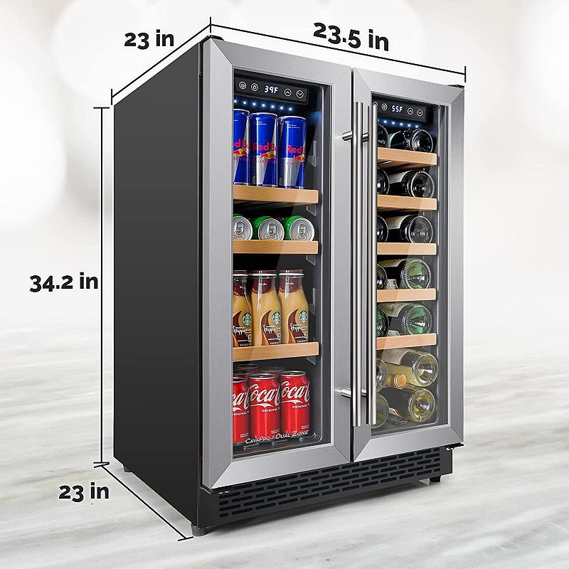 CavaPro Dual Zone Wine Cooler Refrigerator 24”