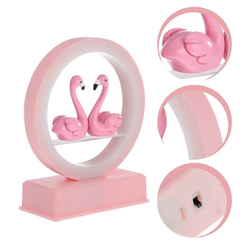 Miman 1 Pc Graduation Gift Music Flamingo Night Light Adornment With No Battery