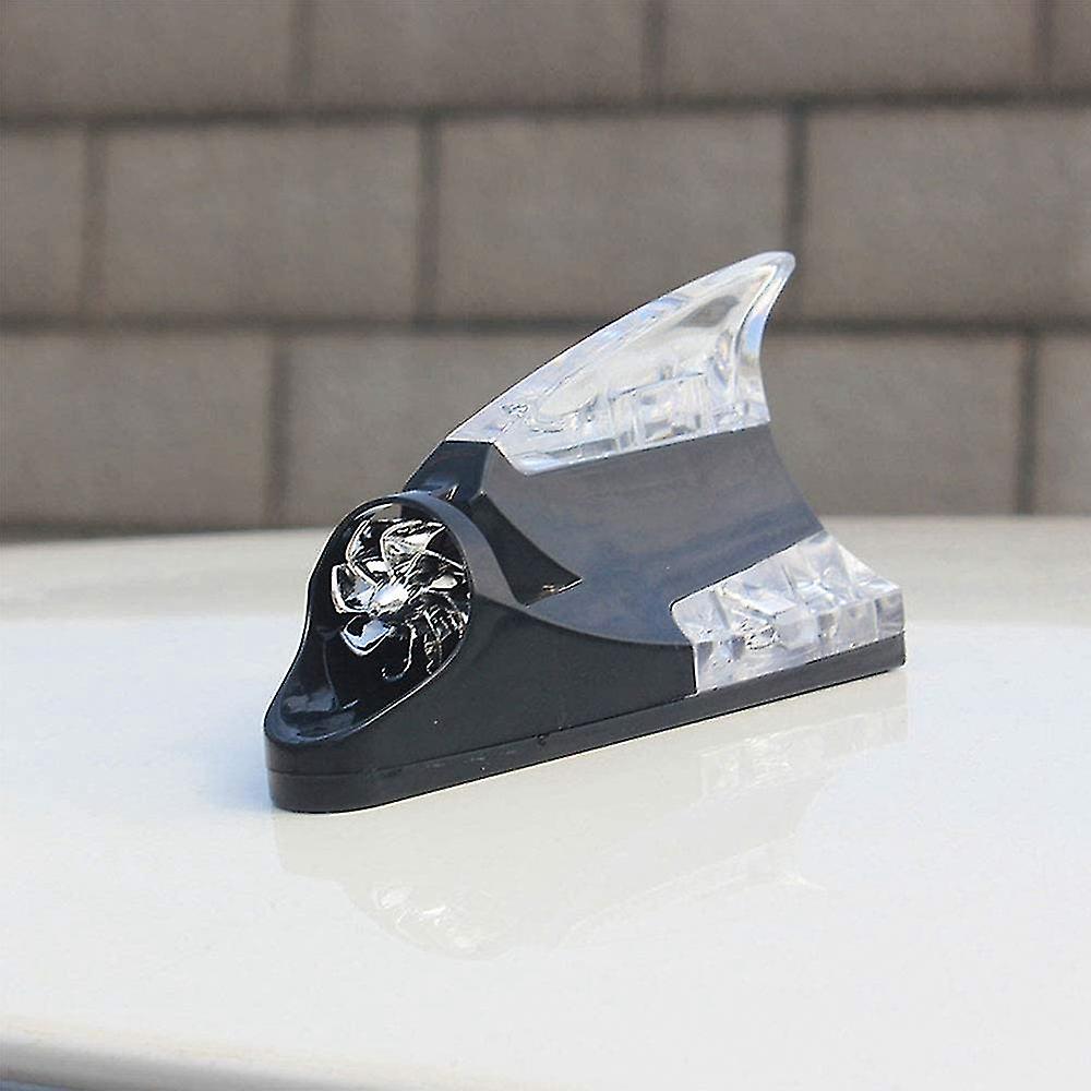 Creative Wind Power Led Light Atmosphere Light Shark Fin Antenna Warning Flash Lamp Car-styling Ext