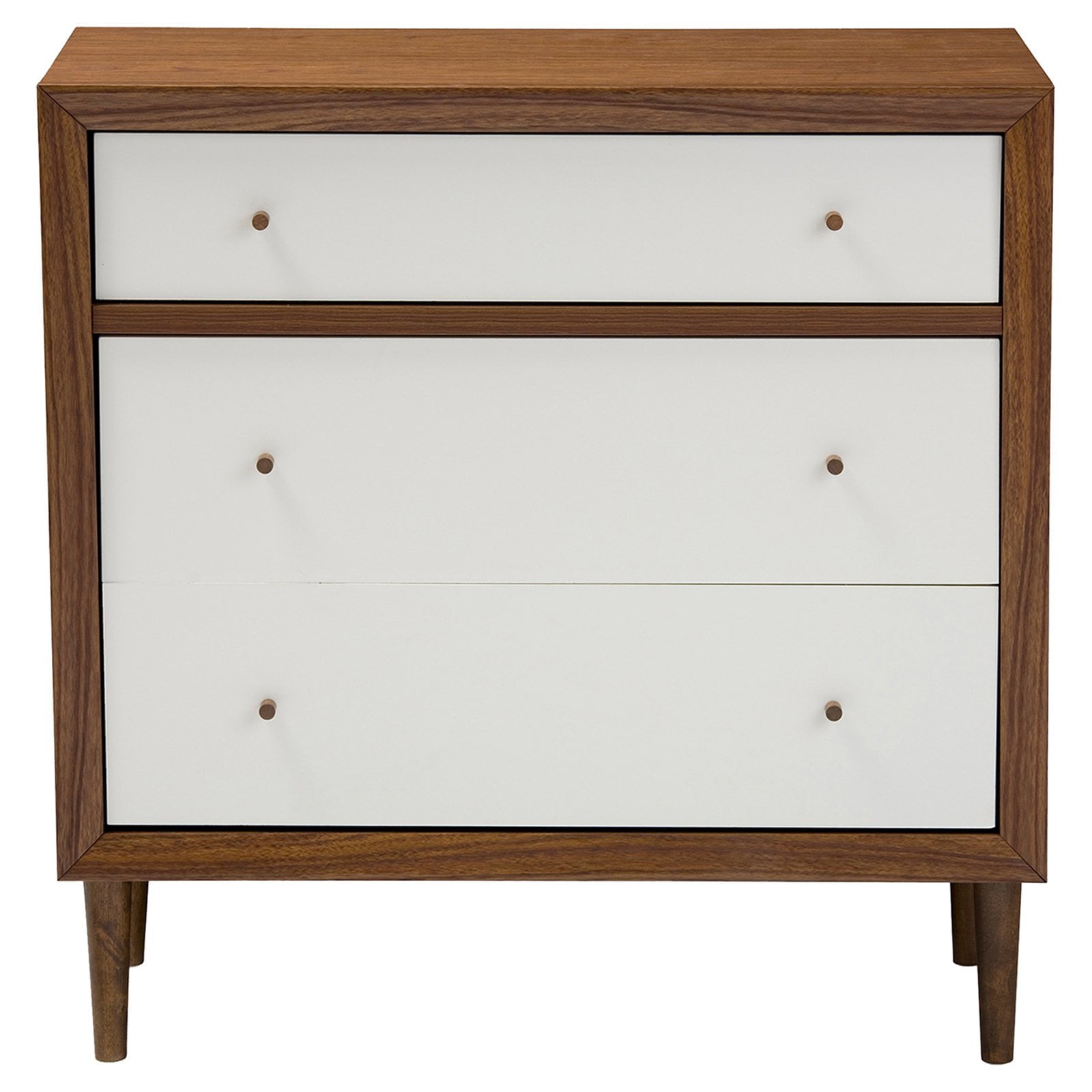 Baxton Studio Harlow 3 Drawer Bedroom Chest