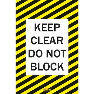 Mighty Line 36 in. x 42 in. Keep Clear Do Not Block Safety Floor Sign 9YDH1