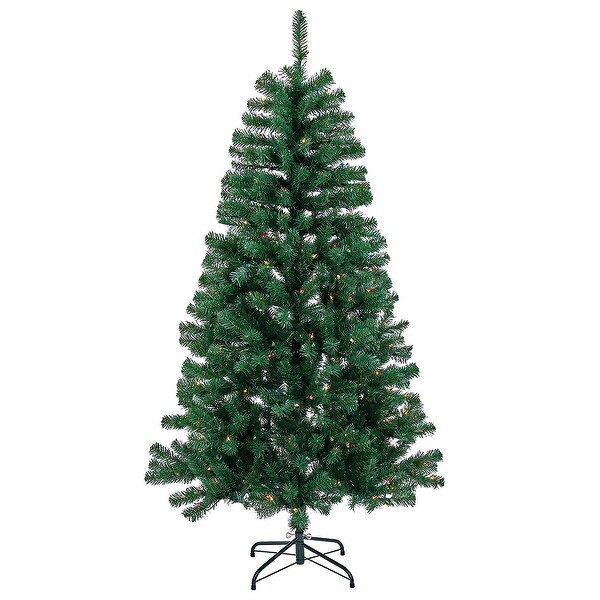 National Tree Company 6 ft. Prelit Acacia Christmas Tree，300 Multi Color Lights