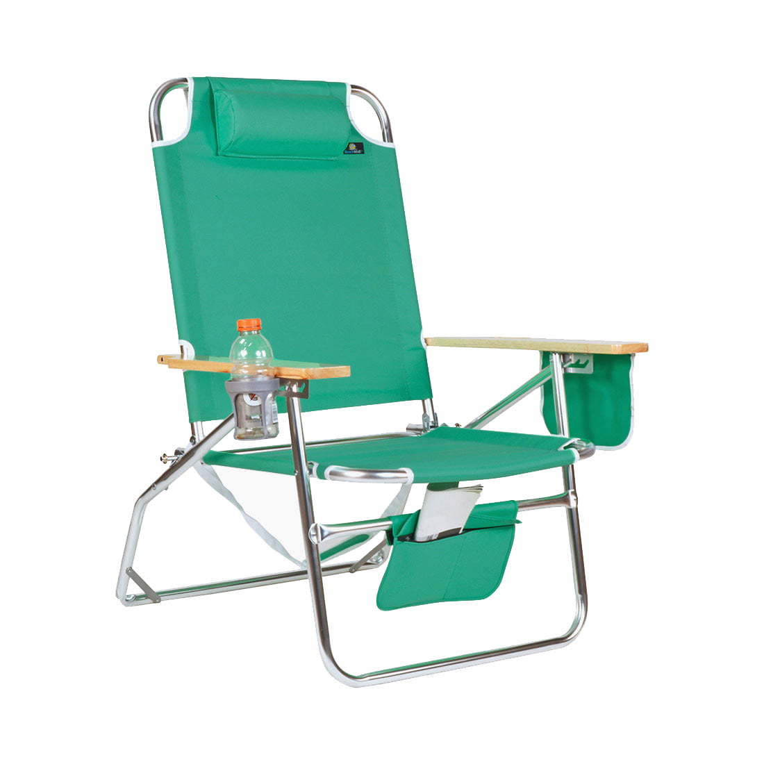 Big Jumbo 500 lbs XL Aluminum Heavy Duty Beach Chair for Big and Tall - 4 Reclining Positions