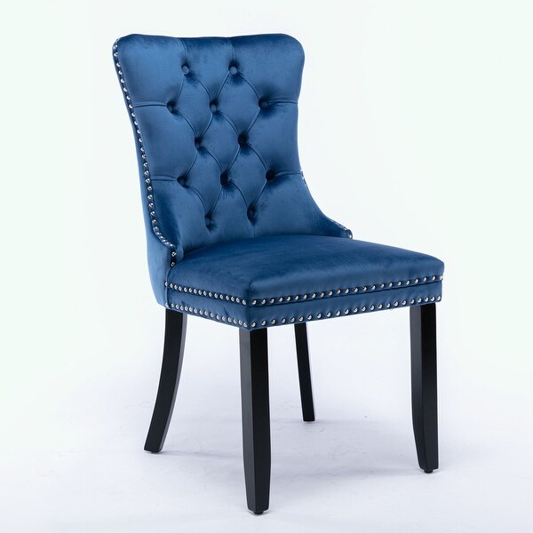 2Pcs High-end Tufted Velvet Dining Chair