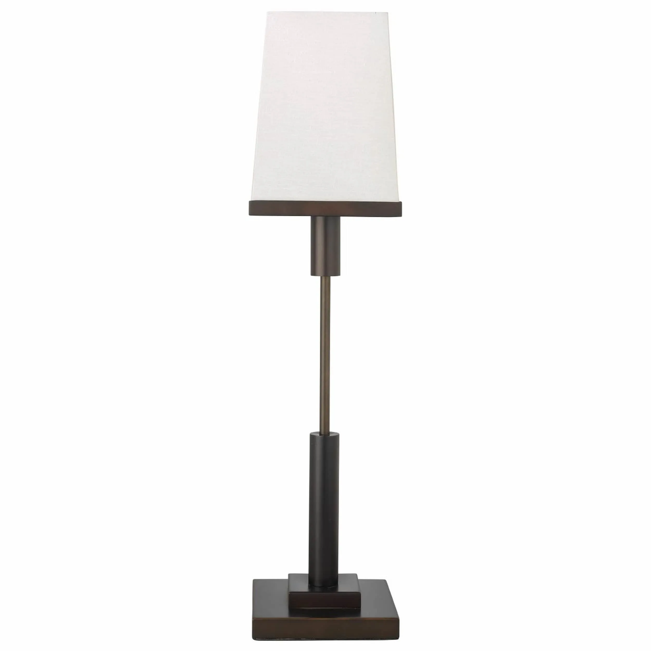 32 Inch Modern Table Lamp， 40W， Linen Shade， Oil Rubbed Antique Bronze