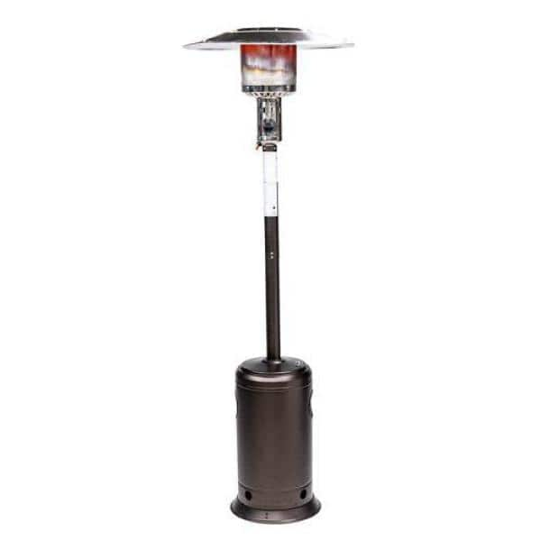 Afoxsos 47,000 BTU 88 in. Outdoor Patio Propane Heater with Portable Wheels Standing Gas Outside Heater Stainless Steel Burner HDMX1261