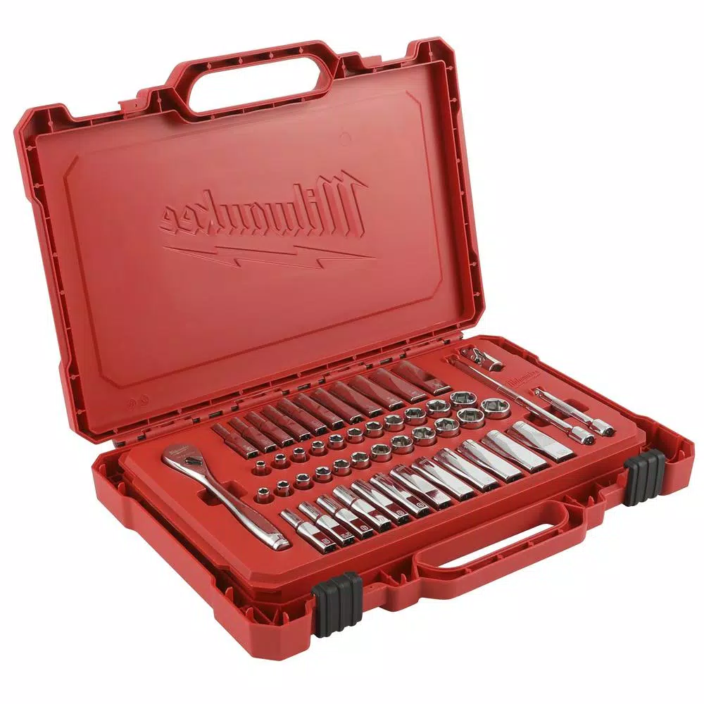 Milwaukee 1/4 in. Drive SAE/Metric Ratchet and Socket Mechanics Tool Set (50-Piece) and#8211; XDC Depot