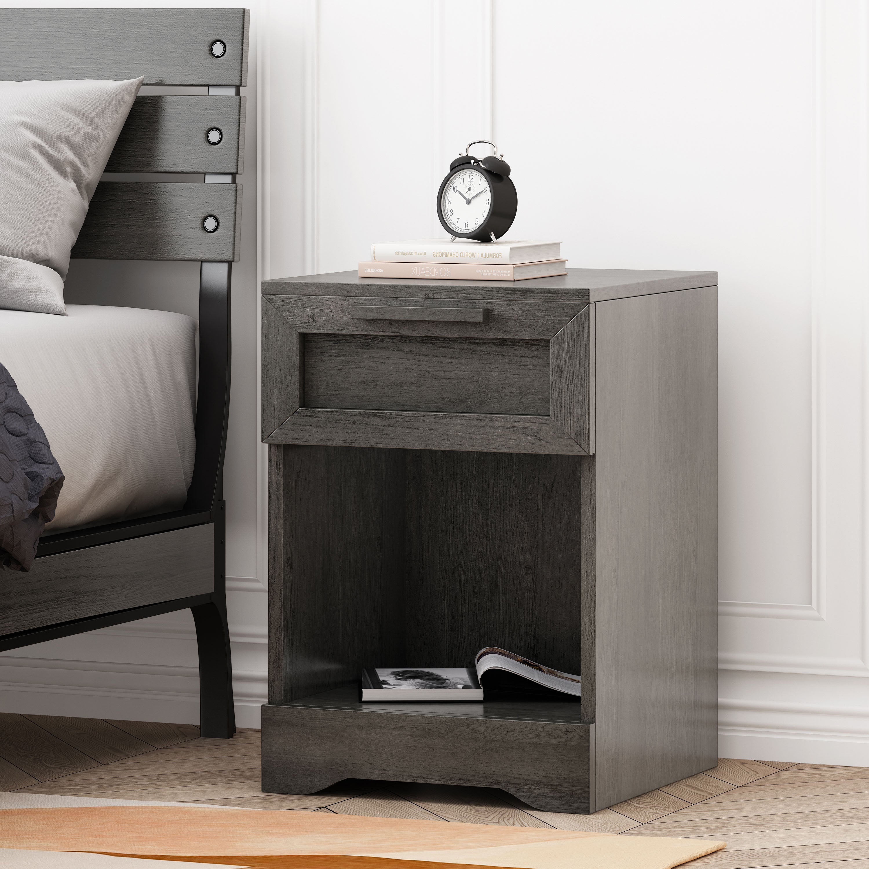 Broxon Rustic 1 Drawer Nightstand