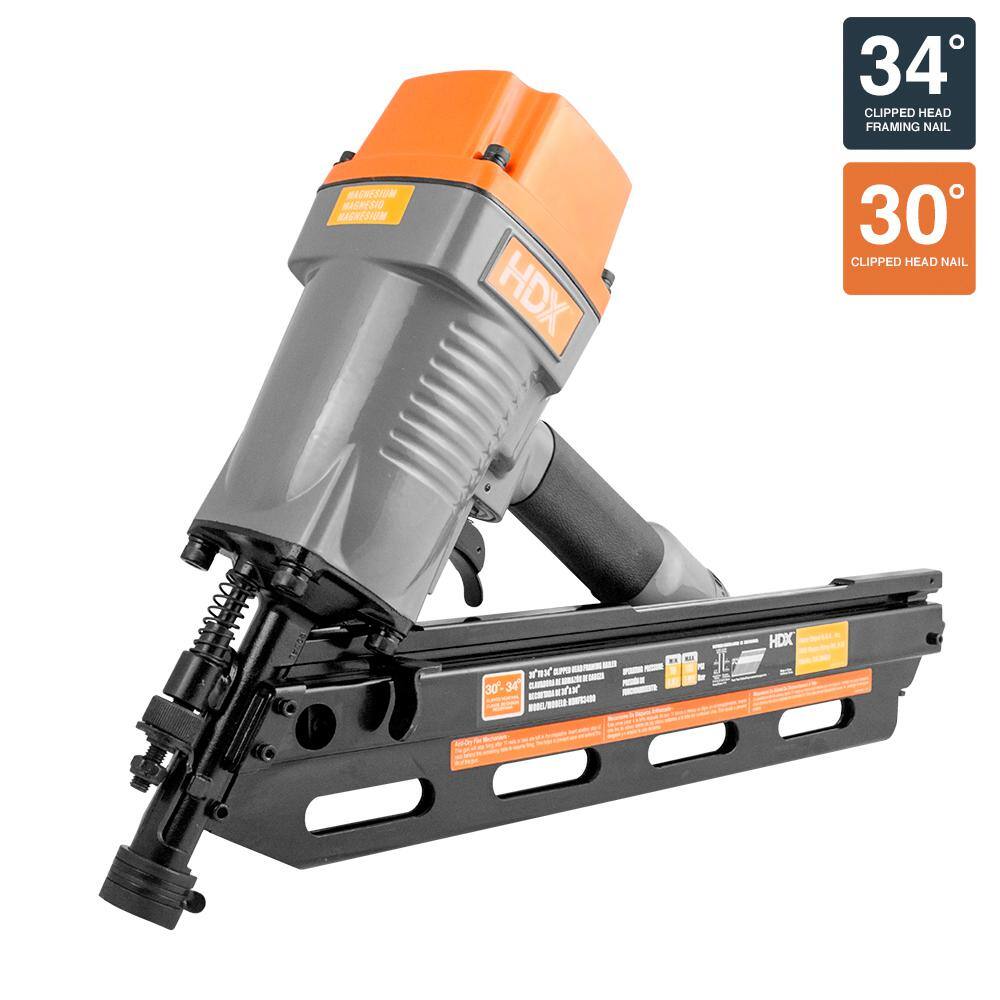 HDX 34 Corded Pneumatic Clipped Head Framing Nailer HDXFR3490