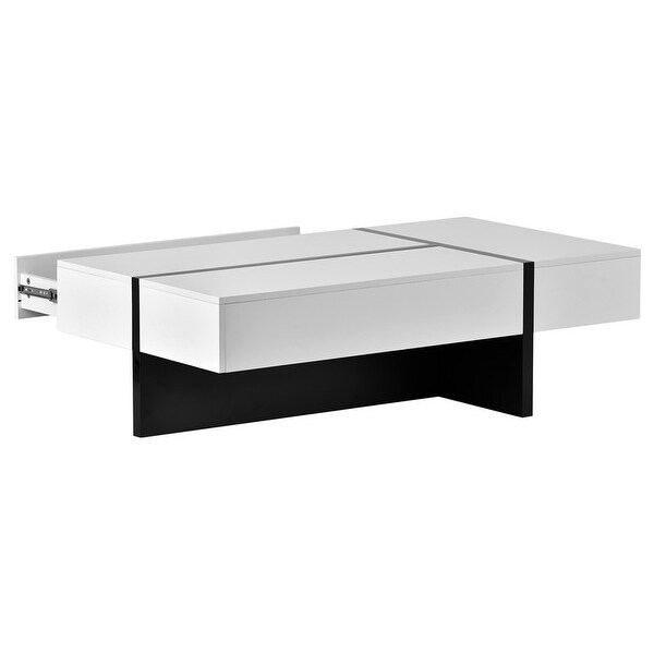 45.2'' Modern High Gloss Surface Coffee Table By Aoolive