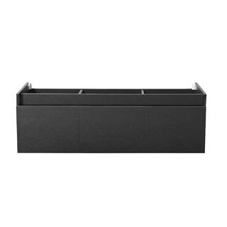 Fresca Mezzo 60 in. Modern Wall Hung Bath Vanity Cabinet Only in Black FCB8041BW