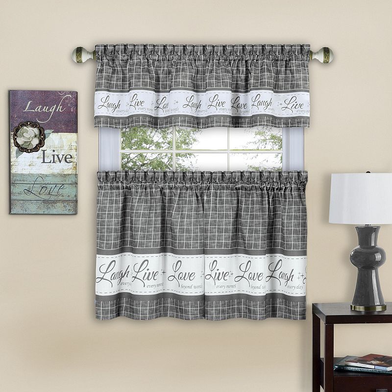 Live， Love， Laugh Window Curtain Tier Pair and Valance