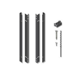 OUTDECO 24 in. Galvanized Steel Adjustable Slat Fence Frame Kit ODSL2