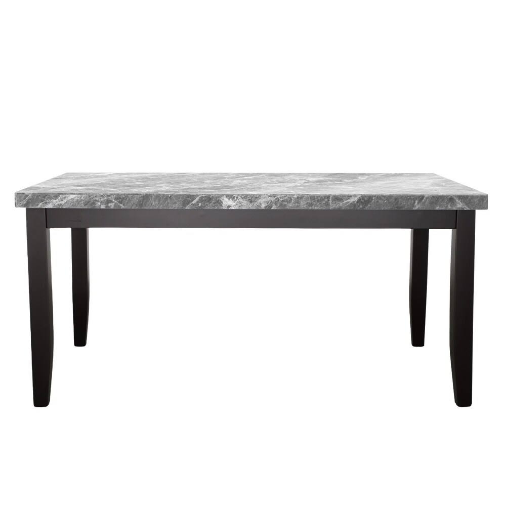 Strick and Bolton Norwich Gray Marble Top Dining Table