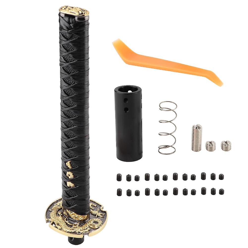 Car Samurai Style Automatic Gear Shift Knob Shifter 26cm (outside Black Inside Black)