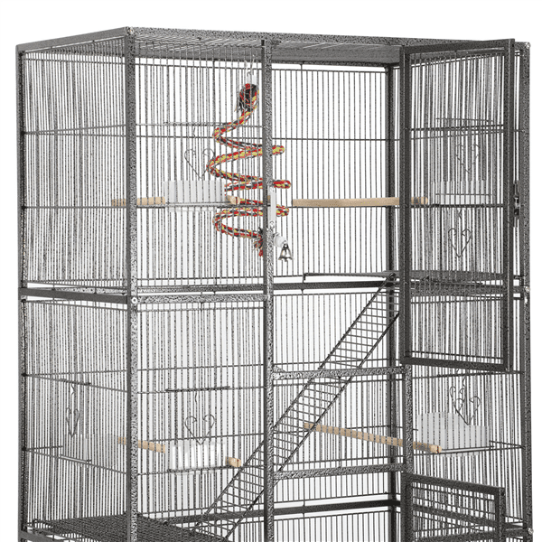 Extra Large Metal Rolling Pet or Bird Cage with Detachable Stand