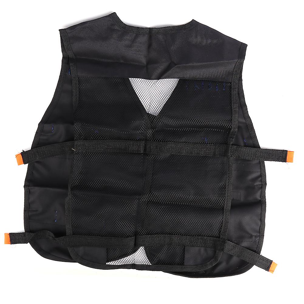 Adjustable Tactic Armor Vest Jacket Waistcoat Ammo Holder Bullets Darts (black Oxford Cloth)