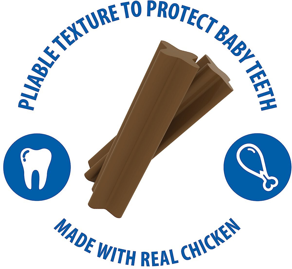 N-Bone Chicken Flavor Puppy Jumbo Teething Sticks Dog Treats， 7.28-oz bag