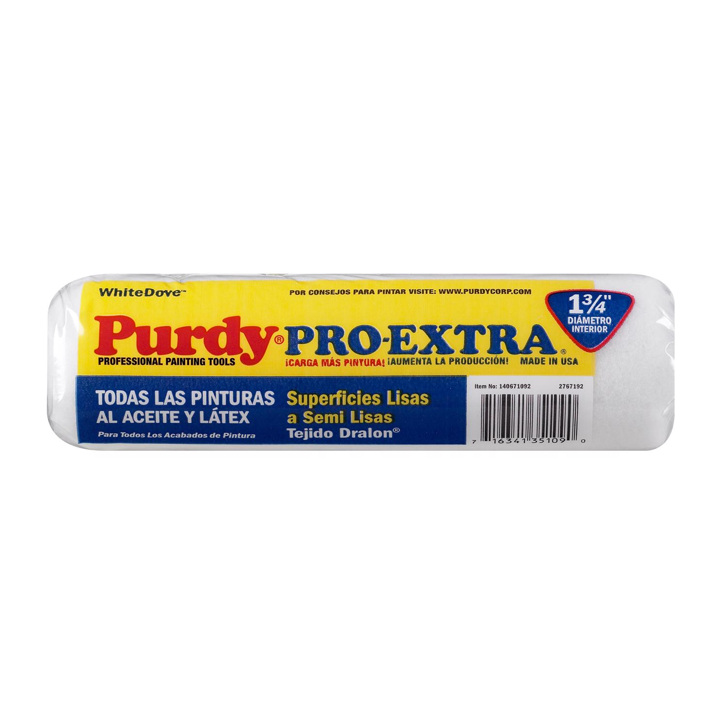 Purdy White Dove Woven Dralon Fabric 9 in. W X 3/8 in. Paint Roller Cover 1 pk