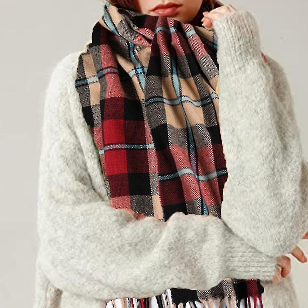 Winter Baby Checkered Neck Scarf For Children