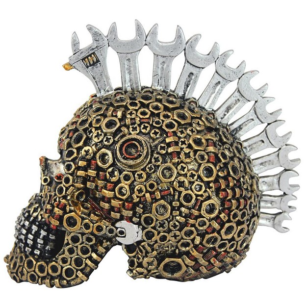 Design Toscano Gear Head Nuts And Bolts Motor Skull Statue