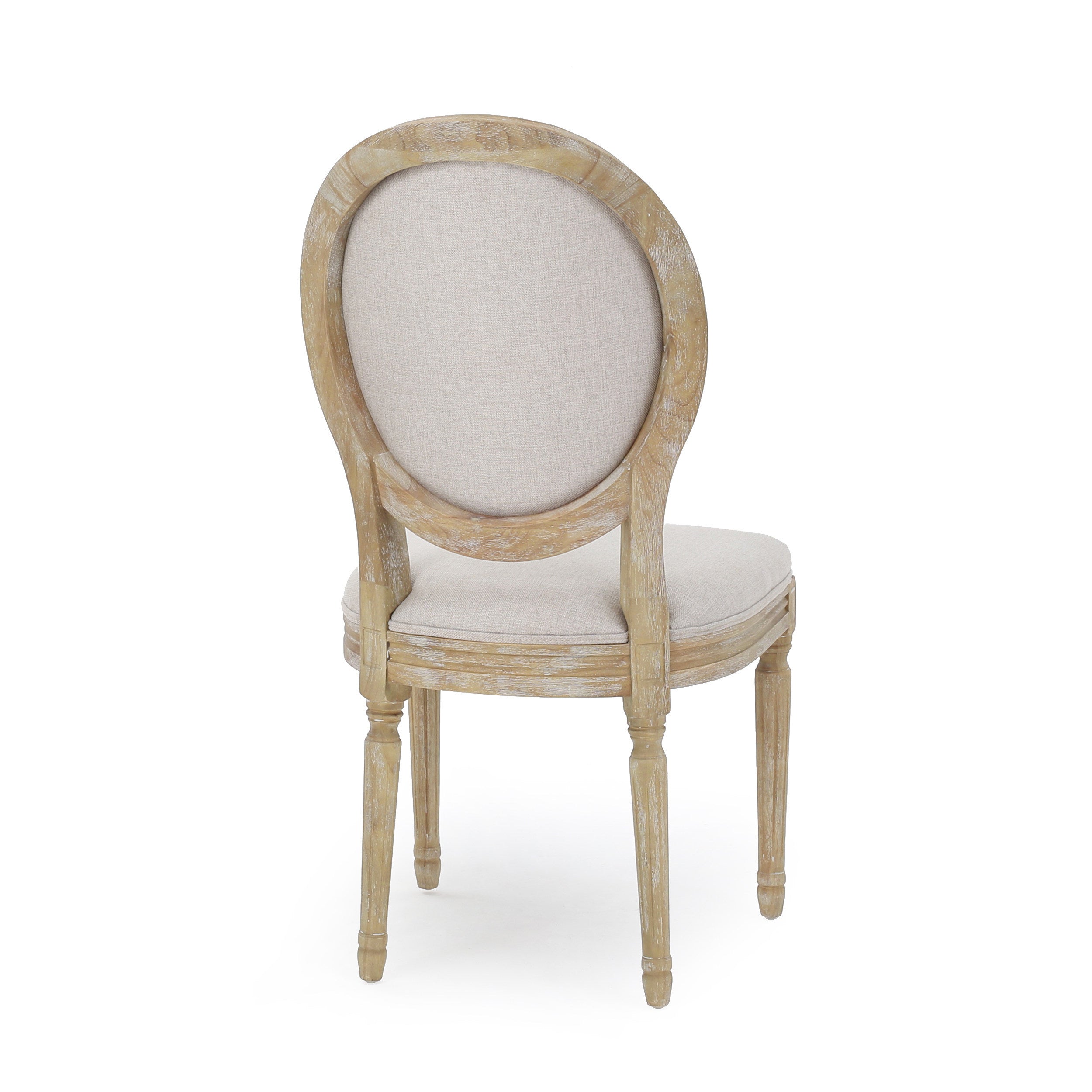 Phinnaeus French Country Fabric Dining Chairs (Set of 2)