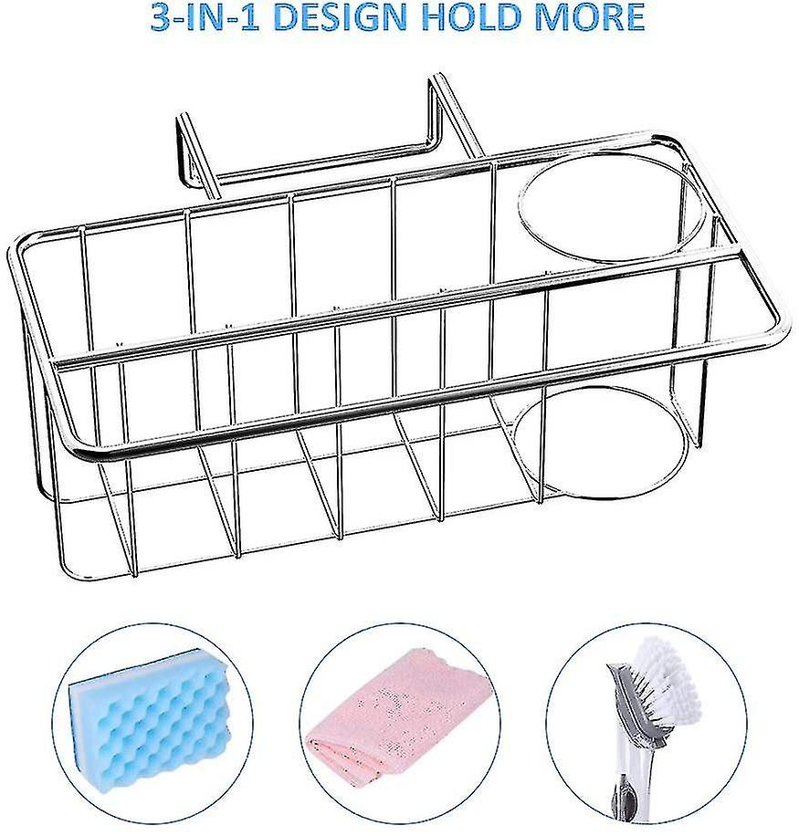 Sink Caddy With Strong Suction Cups， Small Sponge Holder