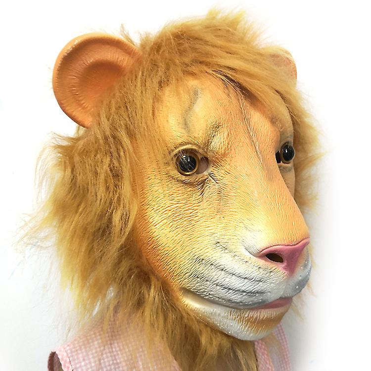 Miman Novelty Halloween Lions Headgear Christmas Easter Costume Party Latex Animal Mask