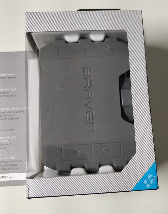 Braven BRV1s Ultrarugged Waterproof BT Speaker  Grey  Packing Box