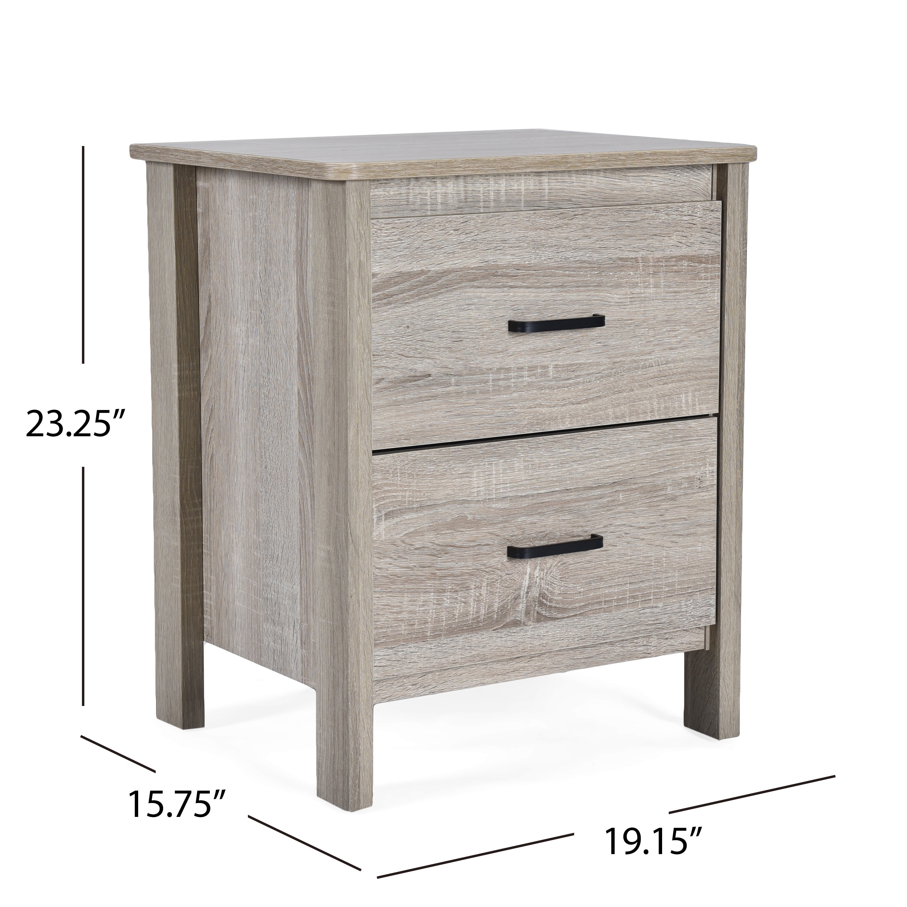 Titeca Contemporary 2 Drawer Nightstand