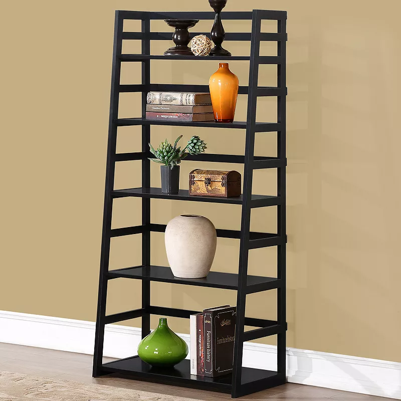 Simpli Home Acadian 5 Shelf Ladder Bookcase