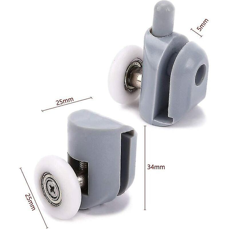 Set Of 8 Sliding Door Roller 23mm， Roller Door Roller Roulette Wheel For Cabin Bathroom