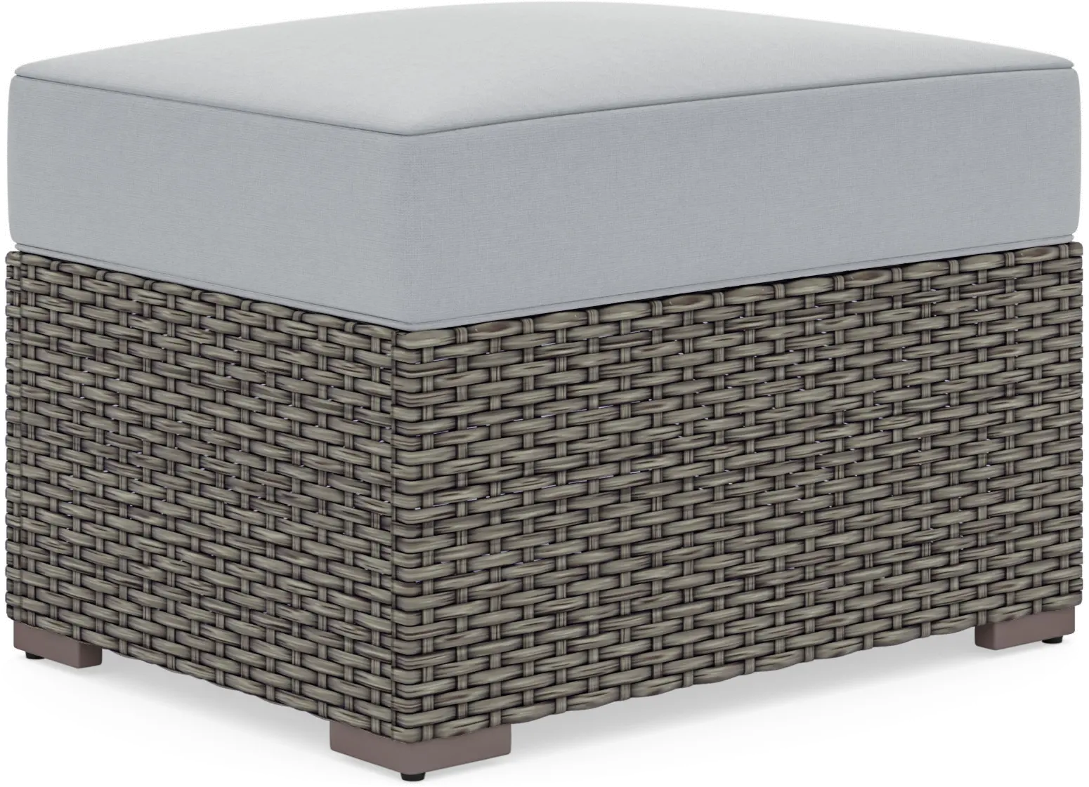 Boca Raton Gray Outdoor Ottoman